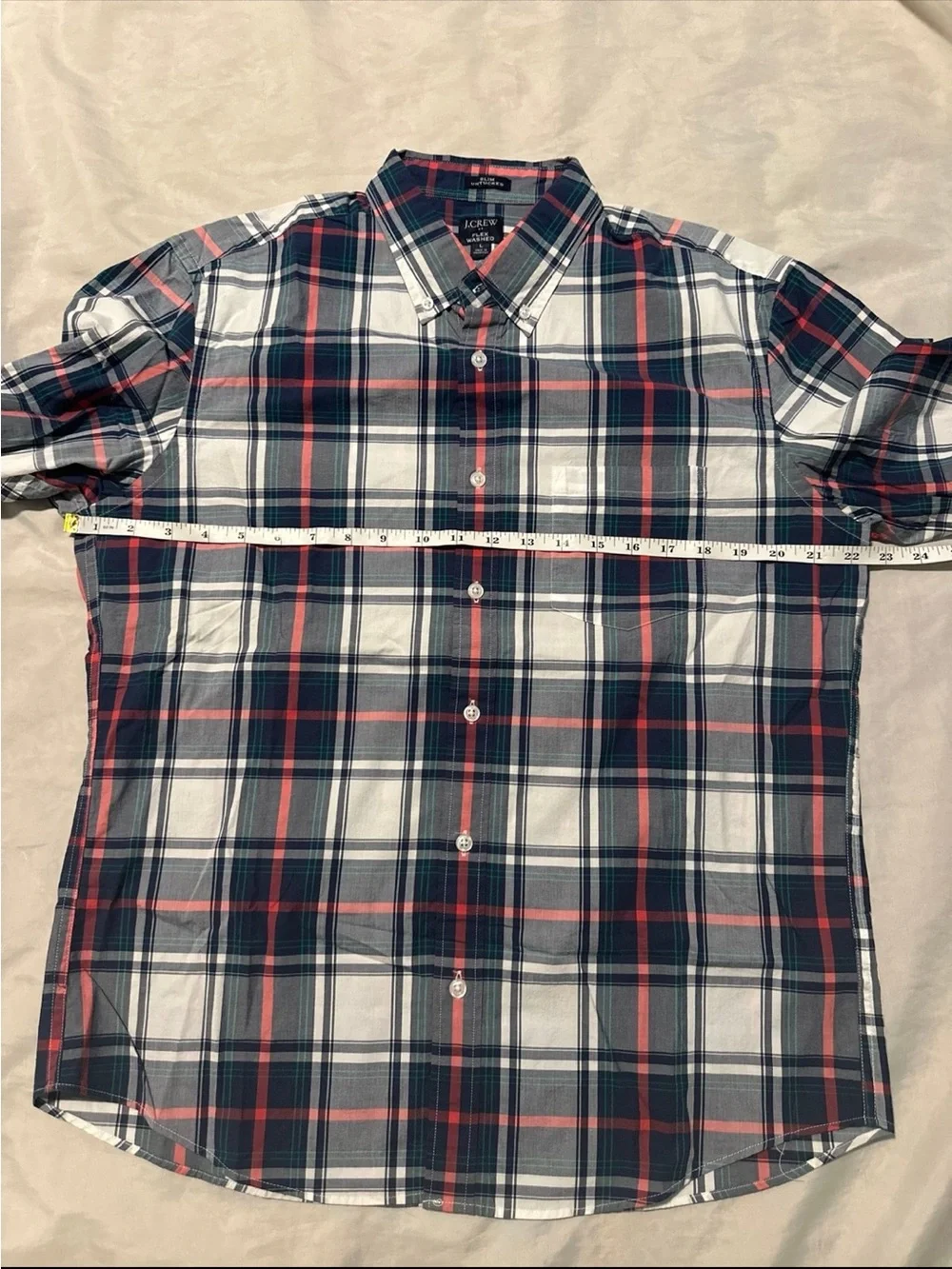 NWT J. Crew Slim Untucked Flex Washed Button Down Shirt Sz L
